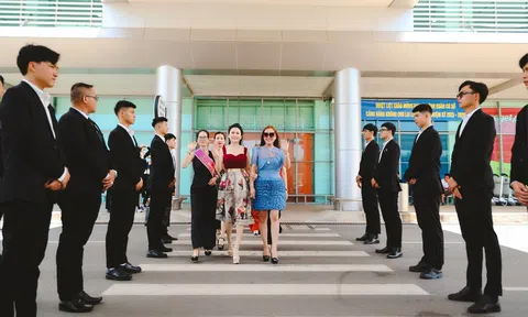 Chủ tịch Đặng Gia Bena cùng Hoa hậu Lý Kim Ngân đón dàn thí sinh Hoa hậu Doanh nhân Châu Á Việt Nam 2023