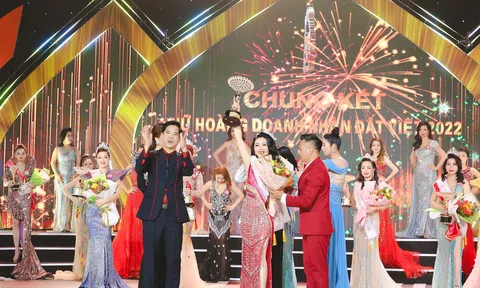 Võ Thị Sang đăng quang ngôi vị Á hoàng 1 cuộc thi "Nữ hoàng Doanh nhân đất Việt 2022"