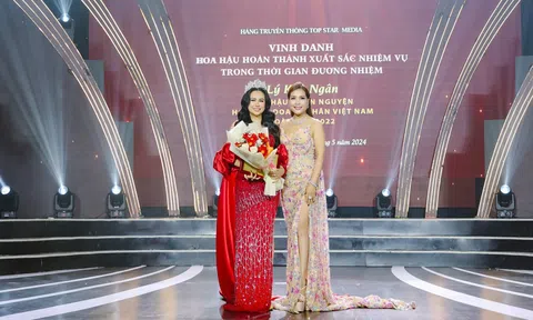 Hoa hậu thiện nguyện Lý Kim Ngân nhận vinh danh vì những cống hiến trong thời gian đương nhiệm